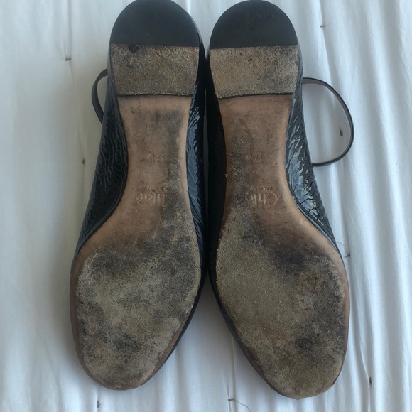 Chloe scalloped ballet flats with strap - Picture 8 of 13